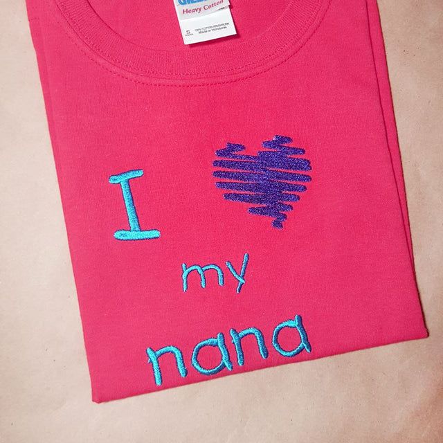 I Heart My Nana Embroidery Design Embroidery/Applique Designed by Geeks 