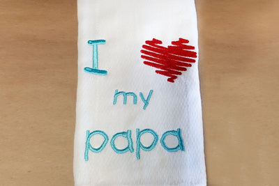 I Heart My Papa Embroidery Design Embroidery/Applique Designed by Geeks 