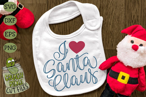 I Heart Santa Claus Christmas SVG Cut File SVG Crunchy Pickle 