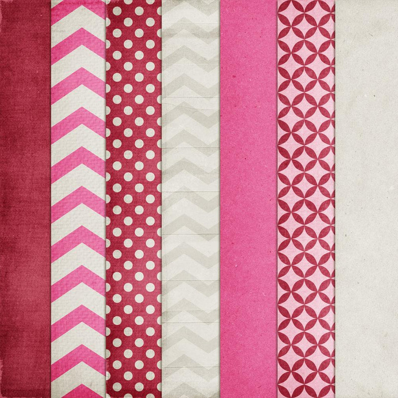 I Heart You - Digital Papers So Fontsy Design Shop 