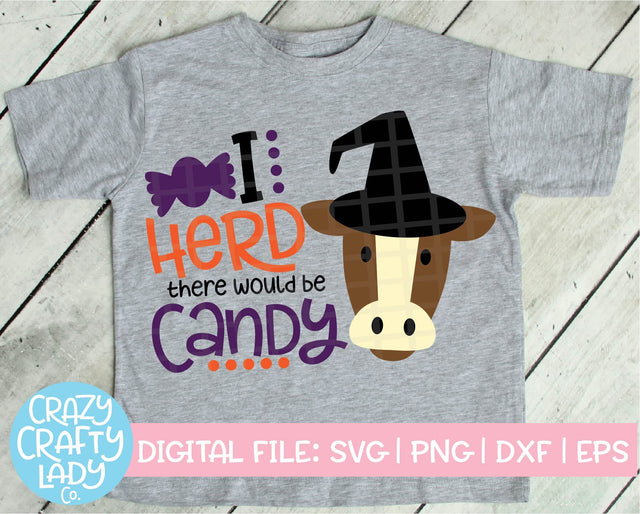I Herd There Would Be Candy | Halloween SVG Cut File SVG Crazy Crafty Lady Co. 