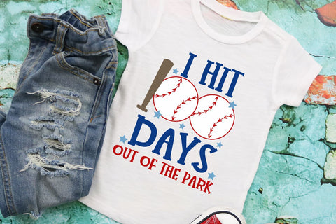 I Hit 100 Days Out Of The Park SVG Morgan Day Designs 