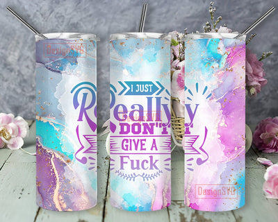 I Just Really Don't Give A Fuck Design Png, Funny Quote Tumbler Design, Marble Glitter Tumbler Wrap, Sarcastic Quote Sublimation Png, Digital Download Sublimation DesignSVG 