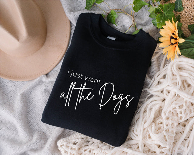 I just want all the dogs svg, Dog Lover svg, Funny Dog Shirt svg, Love Dogs svg, Life Goals svg, Dog Lover Gift, Cut files, svg for shirt SVG Fauz 