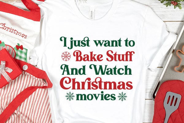 I just want to bake stuff and watch Christmas movies SVG Angelina750 