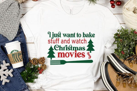 I just want to bake stuff and watch Christmas movies SVG Angelina750 