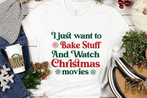 I just want to bake stuff and watch Christmas movies SVG Angelina750 