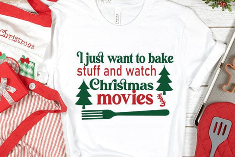 I just want to bake stuff and watch Christmas movies SVG Angelina750 