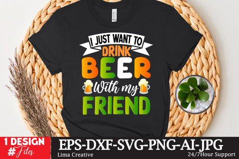 I JUst Want To Drink Beer With My Friend SVG Cute File SVG Insomnia Std 