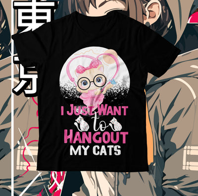 i Just Want to Hangout My Cats SVG Design, i Just Want to Hangout My Cats SVG Quotes , Best Cat Ever Sublimation Design, Cat Clipart Design, Cat Graphic T-Shirt Design,Cat SVG Cut File, Cat SVG Bundle, Cat Retro SVG SVG BlackCatsMedia 