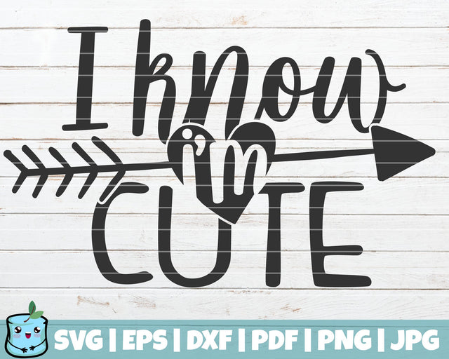 I Know I'm Cute SVG MintyMarshmallows 