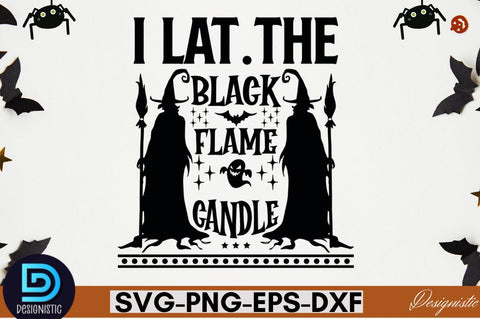 I lat the black flame candle SVG SVG DESIGNISTIC 