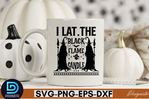 I lat the black flame candle SVG SVG DESIGNISTIC 