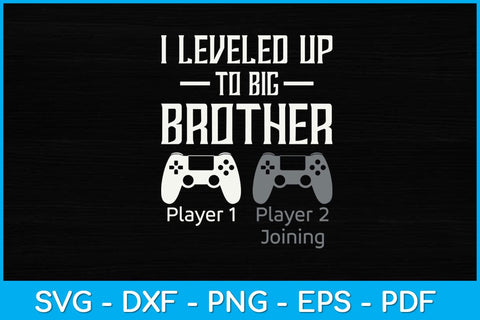 I leveled up to Big Brother Svg Design SVG artprintfile 