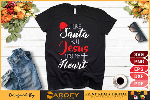 I Like Santa Has My Heart Design SVG File SVG Sarofydesign 
