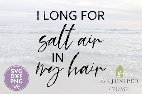 I Long For Salt Air in My Hair SVG | Summer SVG | Beach House Sign SVG LilleJuniper 