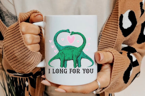 I Long for You Dinosaur Valentine PNG Sublimation Jagonath Roy 