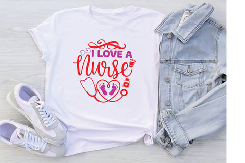 I Love A Nurse SVG SVG Creativeart88 
