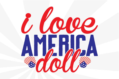 I Love America Doll SVG Craftlabsvg24 