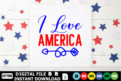 I Love America SVG Shahin alam 