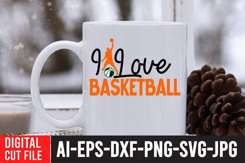 i Love Basketball SVG Cut File SVG BlackCatsMedia 
