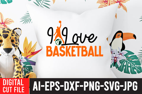 i Love Basketball SVG Cut File SVG BlackCatsMedia 