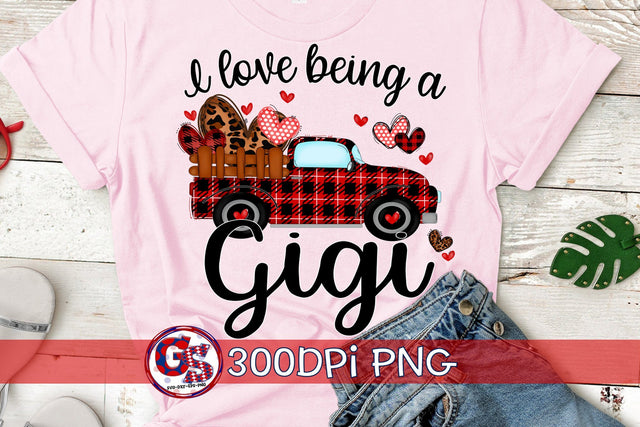 I Love Being A Gigi PNG for Sublimation-Valentine's Day PNG Sublimation Greedy Stitches 