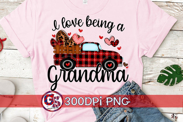 I Love Being A Grandma PNG for Sublimation-Valentine's Day PNG Sublimation Greedy Stitches 