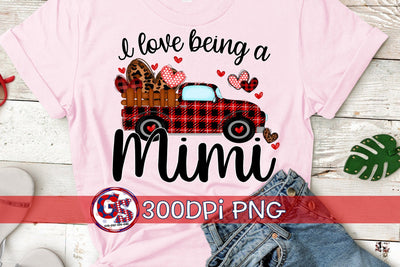 I Love Being A Mimi PNG for Sublimation-Valentine's Day PNG Sublimation Greedy Stitches 