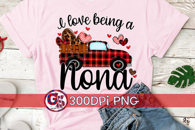 I Love Being A Nona PNG for Sublimation-Valentine's Day PNG Sublimation Greedy Stitches 