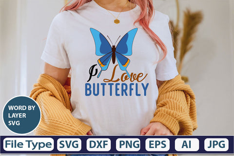 I Love Butterfly SVG Cut File SVG DesignPlante 503 
