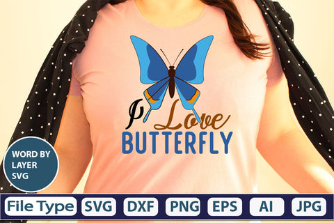 I Love Butterfly SVG Cut File SVG DesignPlante 503 