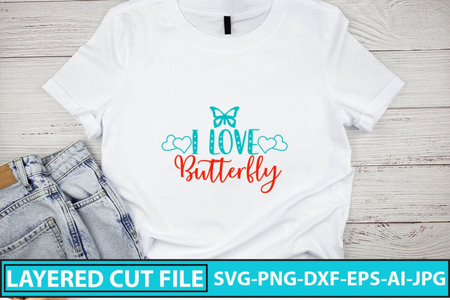 I Love Butterfly SVG Cut File SVG Syaman 