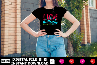 I Love Butterfly SVG Shahin alam 
