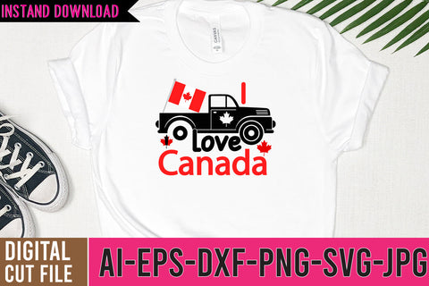 i love Canada SVG Cut Fille ,Canada SVG Bundle SVG BlackCatsMedia 