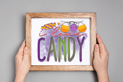 I love candy Sublimation PNG, Sublimation Halloween Design Sublimation Regulrcrative 