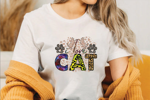 i love cat Sublimation SVGArt 