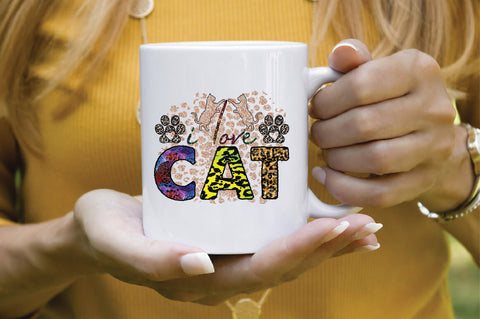 i love cat Sublimation SVGArt 