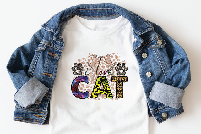 i love cat Sublimation SVGArt 
