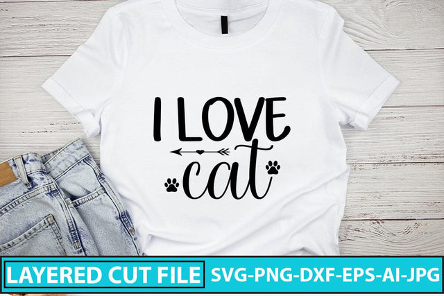 I Love Cat Svg Cut File SVG Syaman 