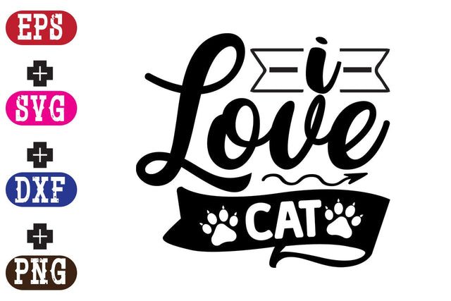 i Love Cat SVG Nurstore 