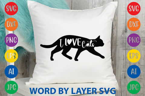 I Love Cats, Cat SVG Design SVG Rafiqul20606 