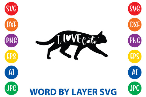 I Love Cats, Cat SVG Design SVG Rafiqul20606 