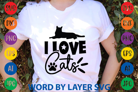 I Love Cats, Cat SVG Design SVG Rafiqul20606 