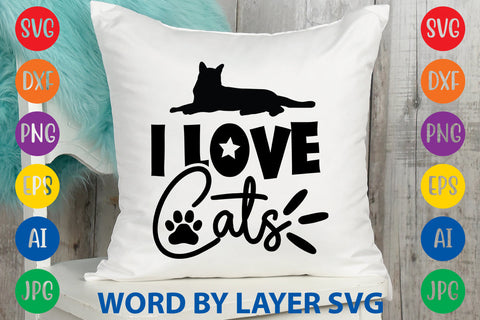 I Love Cats, Cat SVG Design SVG Rafiqul20606 