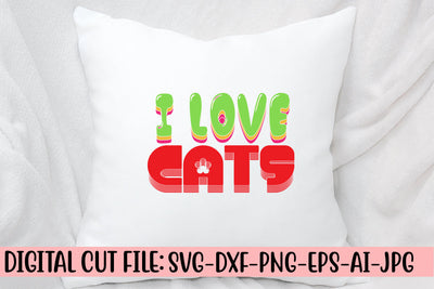 I Love Cats Retro SVG SVG Syaman 