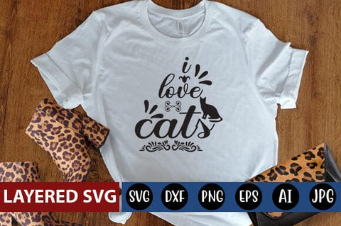 i love cats SVG Blessedprint 