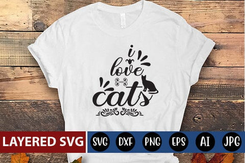 i love cats SVG Blessedprint 