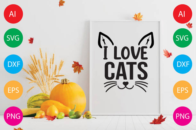 I Love Cats SVG CraftlabSvg29 