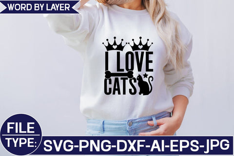 I Love Cats SVG Cut File SVG Studio Innate 